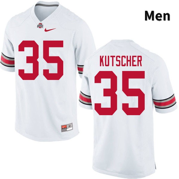 Ohio State Buckeyes Austin Kutscher Men's #35 White Authentic Stitched College Football Jersey